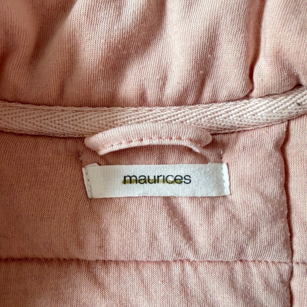 Maurices Dusty Rose Pink Quilted Mock Neck Full Zip Utility Barn Jacket M - Picture 4 of 8